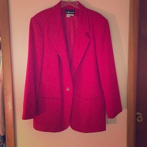 Vintage 100 % Wool Red Blazer